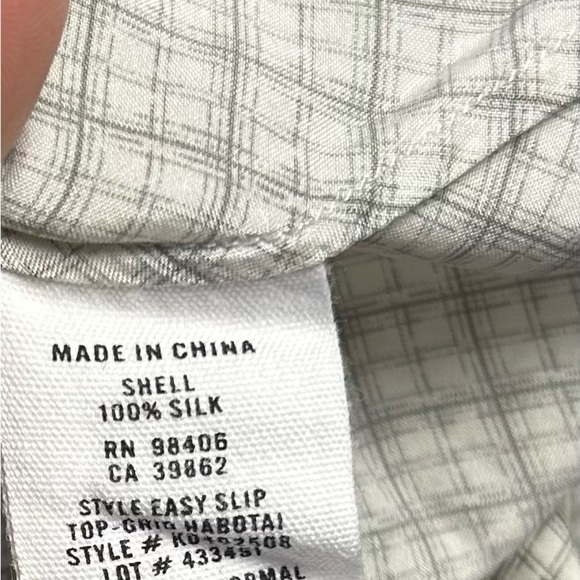 THEORY - SILK CAMI Gray Plaid Garment size S - Picture 2 of 6